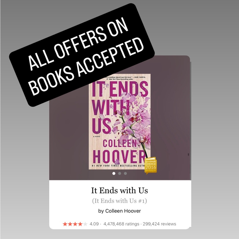 It Ends With Us paperback book by Colleen Hoover